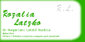 rozalia latzko business card
