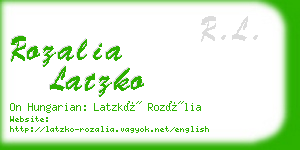 rozalia latzko business card